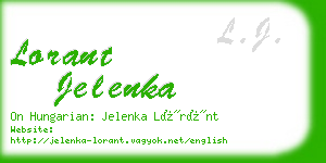lorant jelenka business card